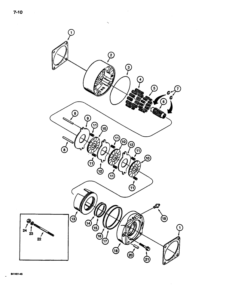 Схема запчастей Case 1187C - (7-10) - TRACK DRIVE BRAKE (07) - BRAKES