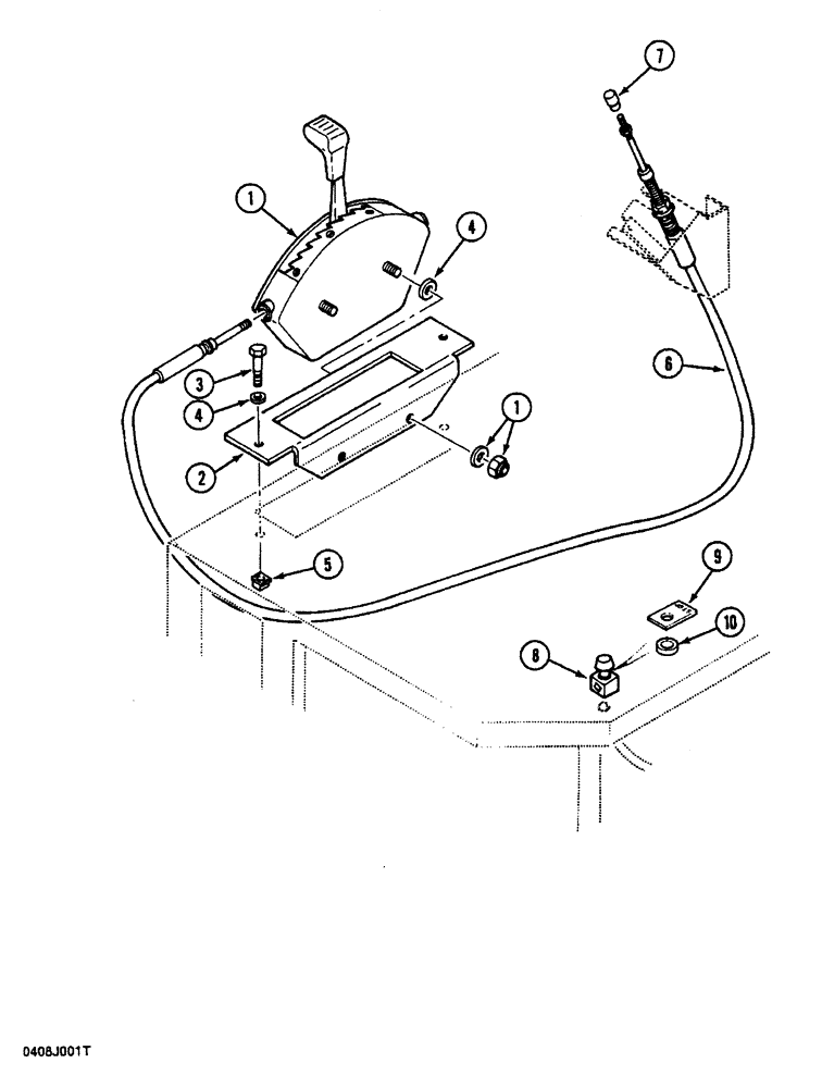 Схема запчастей Case 688 - (9-044) - ENGINE THROTTLE / SHUTDOWN (09) - CHASSIS