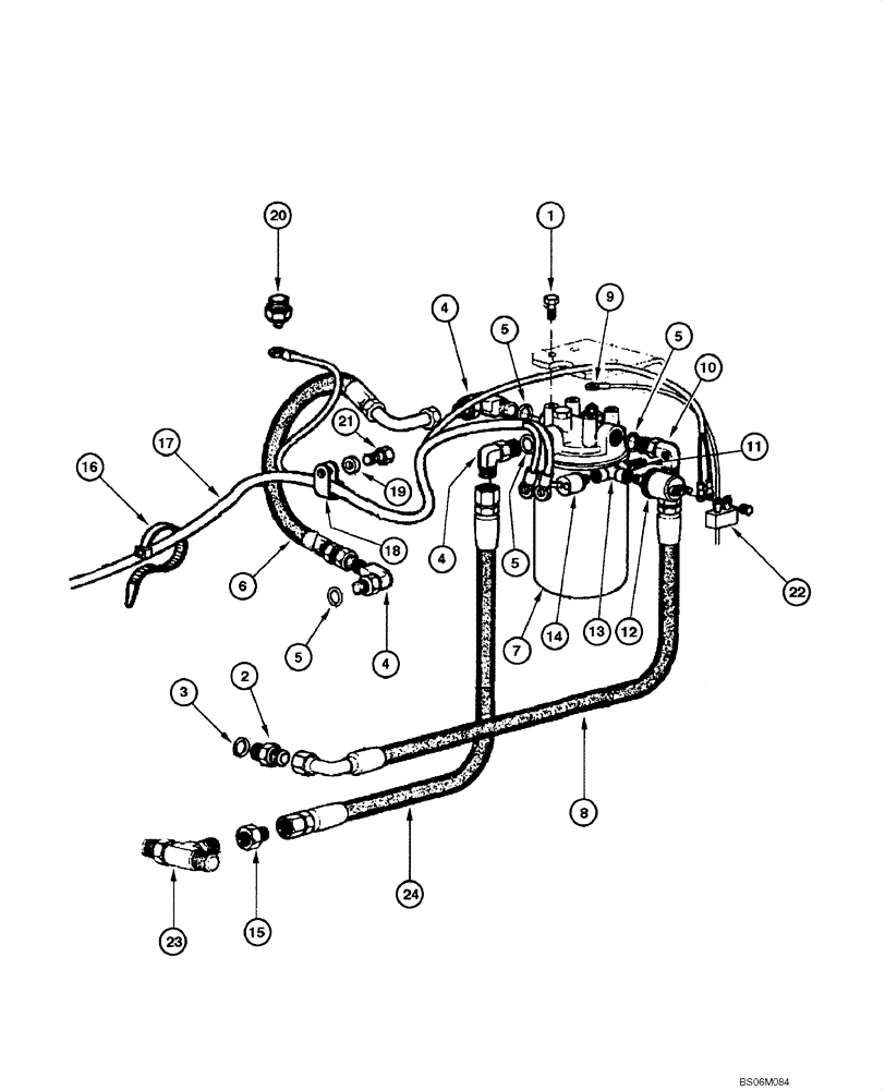 Схема запчастей Case 845 - (06.04[00]) - TRANSMISSION LUBERICATING SYSTEM (06) - POWER TRAIN