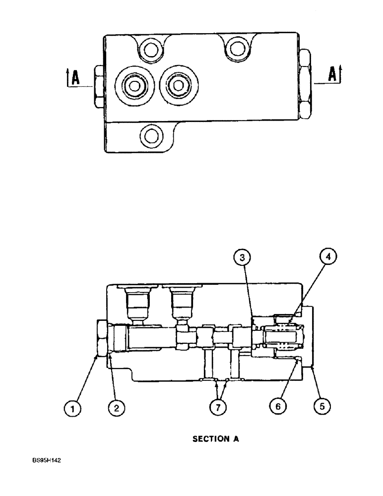 Схема запчастей Case 9060B - (8-196) - 163643A1 AND 171225A1 CONTROL VALVES, 163975A1 PILOT VALVE (08) - HYDRAULICS