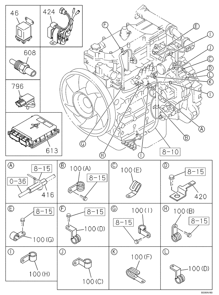 Схема запчастей Case CX210B - (04-02) - ELECTRICAL ACCESSORIES - ENGINE (04) - ELECTRICAL SYSTEMS