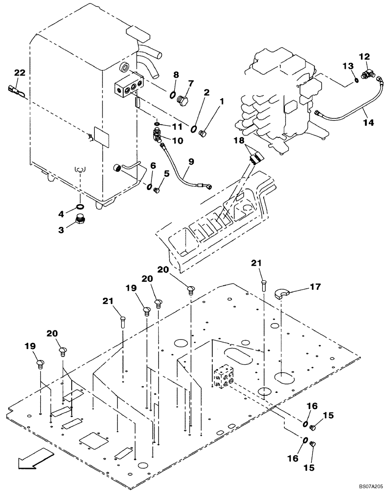 Схема запчастей Case CX160B - (08-43) - PLUG (08) - HYDRAULICS