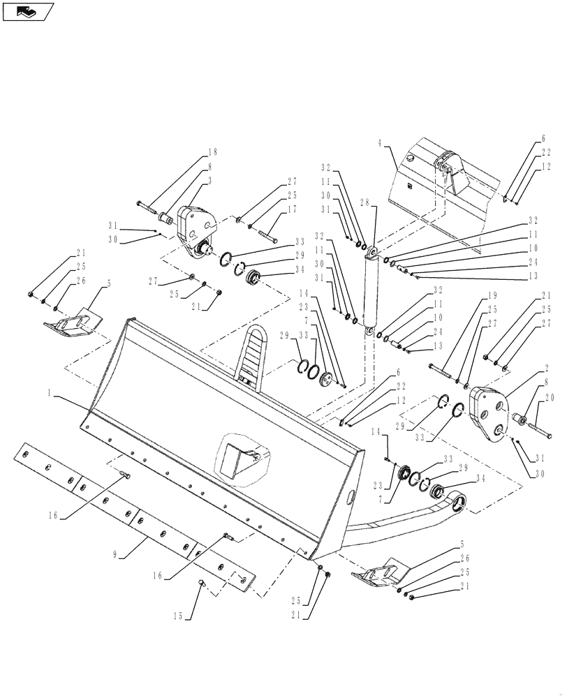 Схема запчастей Case SV216 - (86.110.03) - DOZER BLADE INSTALLATION (GROUP 550) (84422006) - NARROW VERSION (86) - DOZER