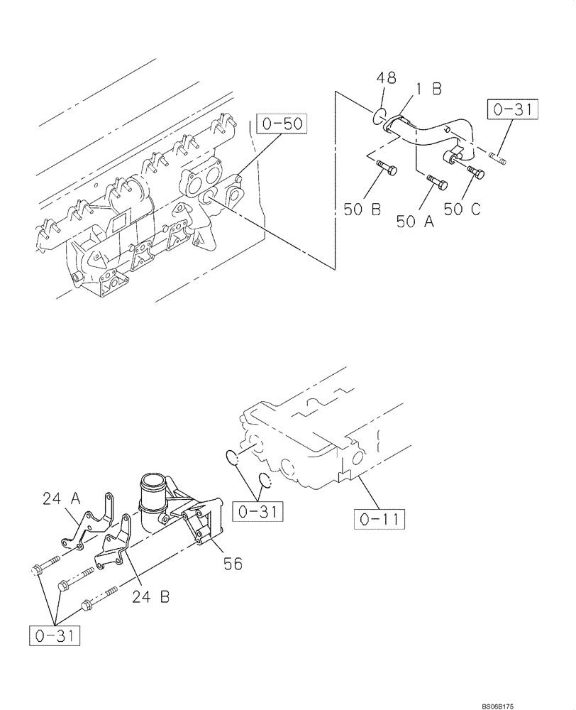 Схема запчастей Case CX700 - (02-032-01[01]) - ENGINE WATER CIRCUIT (02) - ENGINE