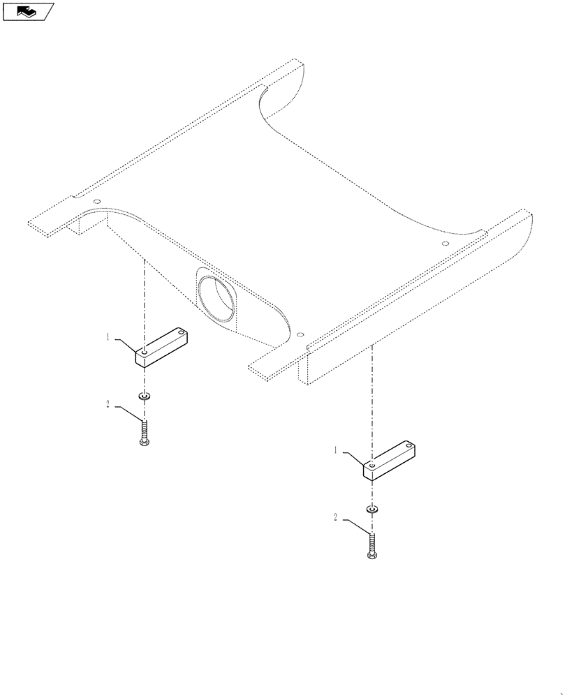 Схема запчастей Case 921F - (27.151.01) - REAR AXLE STOP (27) - REAR AXLE SYSTEM