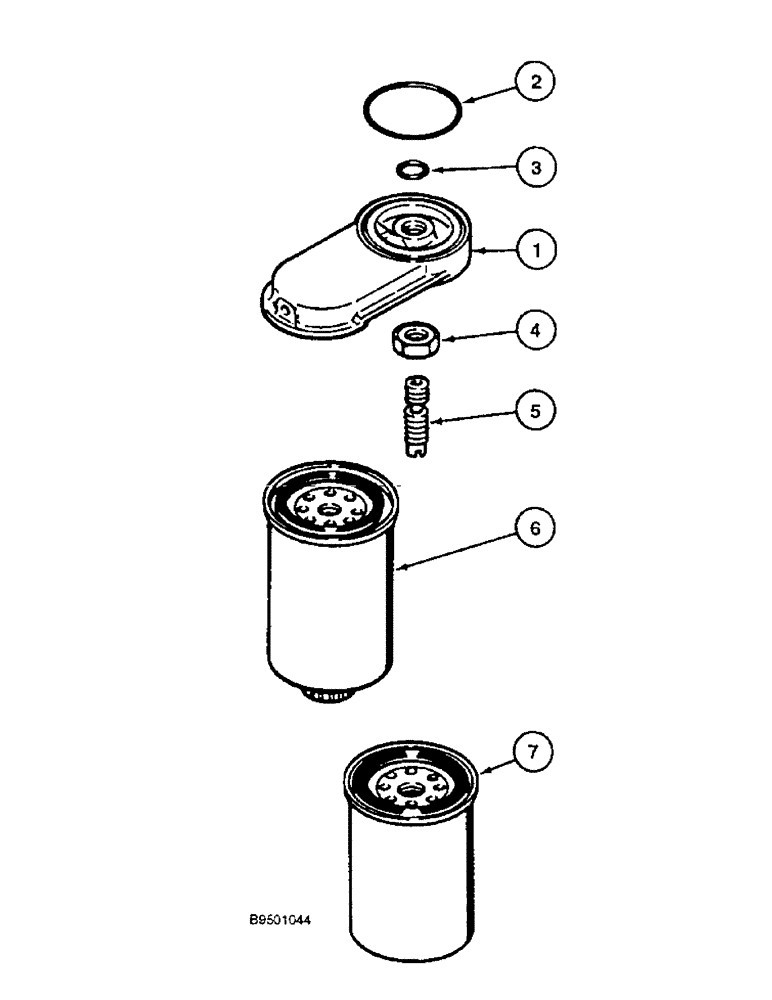 Схема запчастей Case 550E - (3-10) - FUEL FILTER, 4-390 ENGINE, 4T-390 ENGINE (03) - FUEL SYSTEM