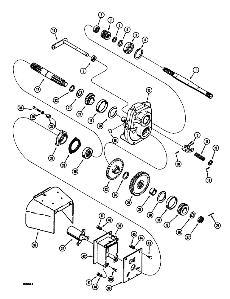 Схема запчастей Case 350B - (268) - PTO ASSEMBLY (05) - UPPERSTRUCTURE CHASSIS