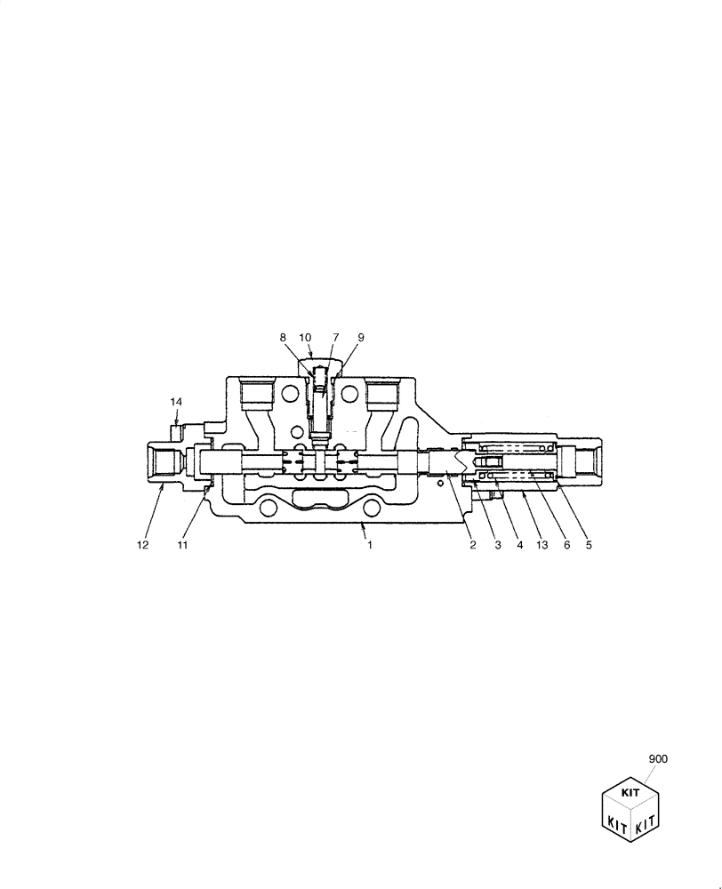 Схема запчастей Case CX27B - (HC010-01[1]) - HYDRAULIC CONTROL VALVE - COMPONENTS (TRAVEL L.H) (35) - HYDRAULIC SYSTEMS