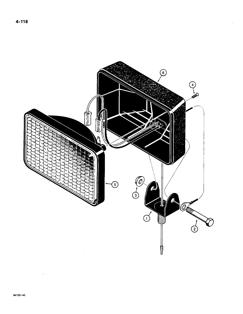 Схема запчастей Case W36 - (4-118) - LAMPS - FRONT AND REAR (04) - ELECTRICAL SYSTEMS