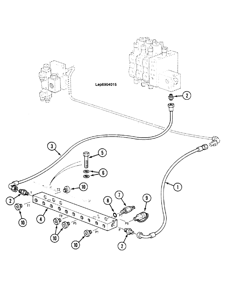 Схема запчастей Case 688C - (8D-02) - CAB HYDRAULIC CIRCUIT (07) - HYDRAULIC SYSTEM