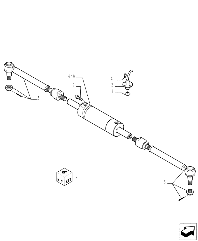 Схема запчастей Case TX842 - (1.44.0[06]) - STEERING SYSTEM - REAR AXLE (41) - STEERING