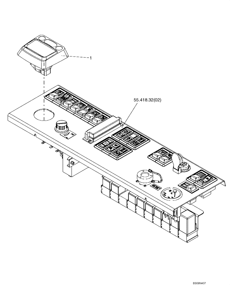 Схема запчастей Case SV212 - (55.640.06) - DISPLAY, ELECTRONIC - ASN DDD003016 (55) - ELECTRICAL SYSTEMS