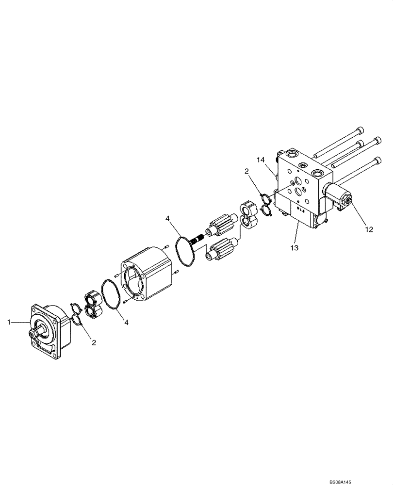 Схема запчастей Case 1221E - (02-05[01]) - FAN MOTOR REVERSING - SEALS KIT (87742528) (02) - ENGINE