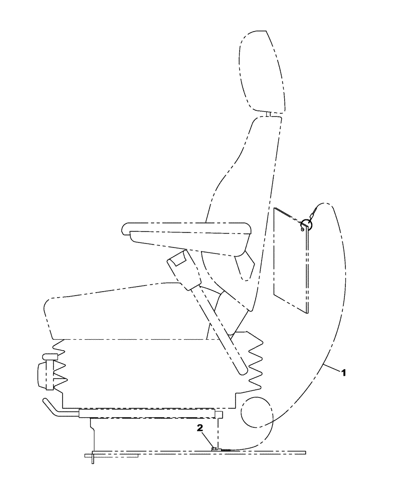 Схема запчастей Case CX250C - (09-018[00]) - OPERATORS COMPARTMENT - CAB ACCESSORIES (09) - CHASSIS/ATTACHMENTS