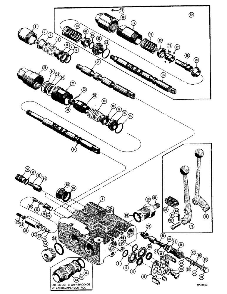 Схема запчастей Case 42 - (26) - D25300 LOADER HYDRAULIC CONTROL VALVE 