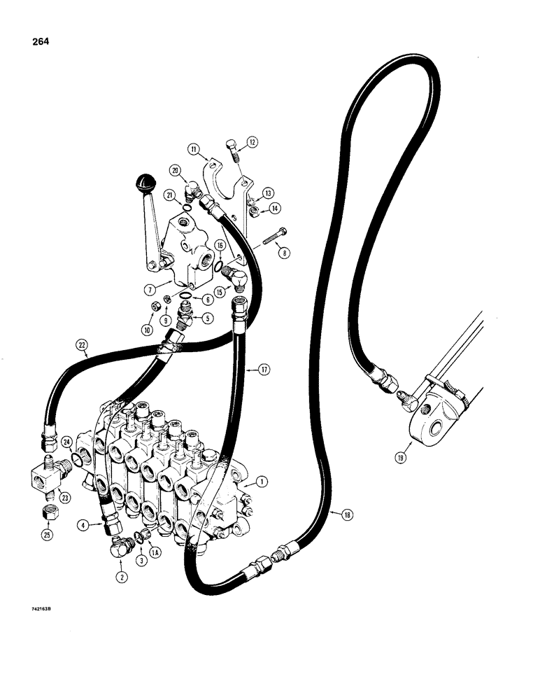 Схема запчастей Case 480C - (264) - BOOM LOCK HYDRAULIC CIRCUIT (35) - HYDRAULIC SYSTEMS