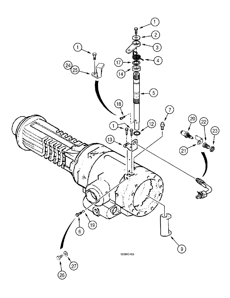 Схема запчастей Case 570LXT - (7-005C[C]) - REAR DRIVE AXLE, PARKING BRAKE (07) - BRAKES