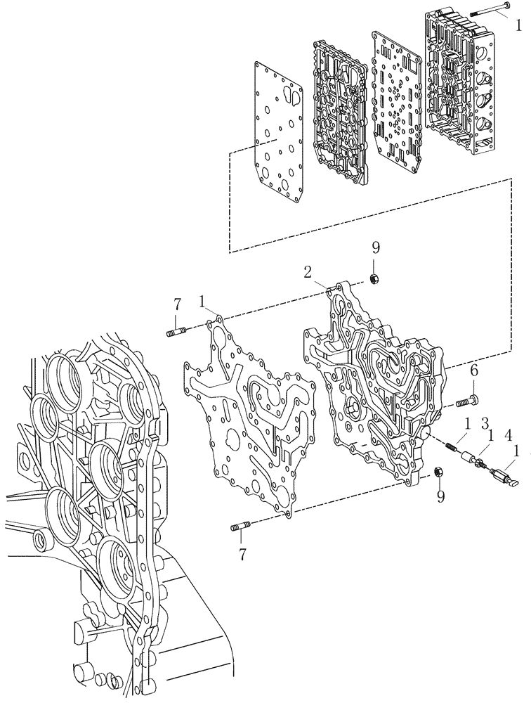 Схема запчастей Case 325 - (1.211/1[18A]) - TRANSMISSION - COMPONENTS - RETARDER OPTION (03) - Converter / Transmission