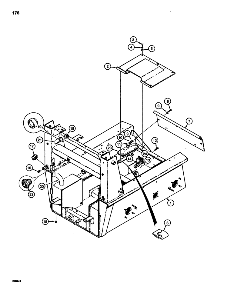 Схема запчастей Case 1835 - (176) - CHASSIS (09) - CHASSIS/ATTACHMENTS