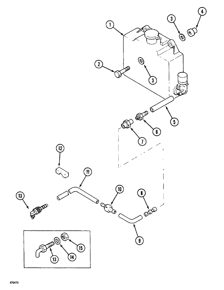 Схема запчастей Case 1088 - (4-24) - WINDSHIELD WASHER, P.I.N. FROM 19801 TO XXXXX, P.I.N. FROM 106901 TO XXXXX (04) - ELECTRICAL SYSTEMS