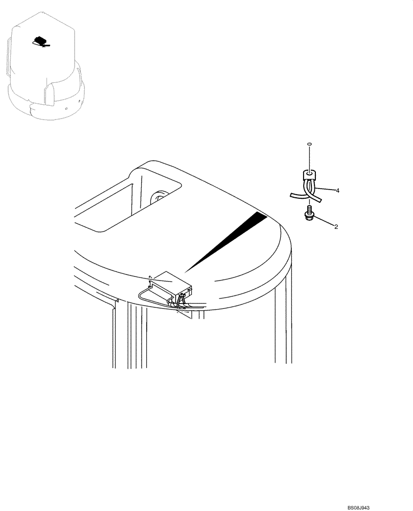 Схема запчастей Case CX50B - (05-015) - RADIO INSTALLATION (WITHOUT RADIO) (PM54E00003F2) OPTIONAL PARTS