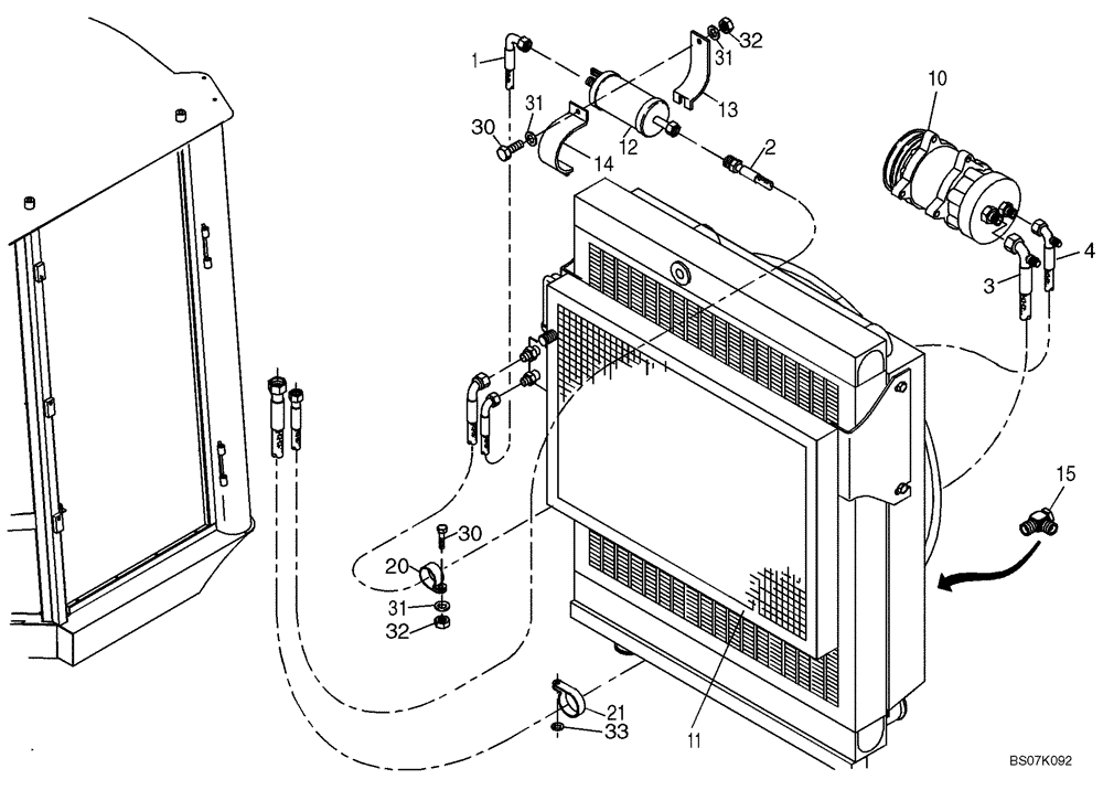 Схема запчастей Case 21E - (27.400[2988478002]) - AIR CONDITIONING SYSTEM (50) - CAB CLIMATE CONTROL