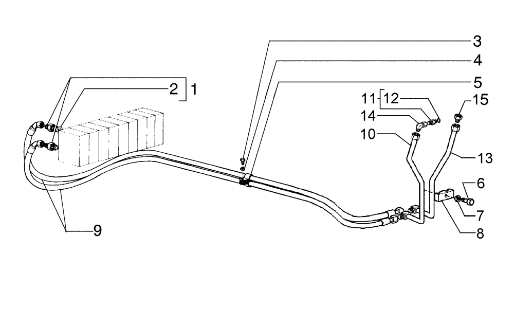 Схема запчастей Case 845B - (08-21[01]) - RIPPER HYDRAULIC SYSTEM (08) - HYDRAULICS