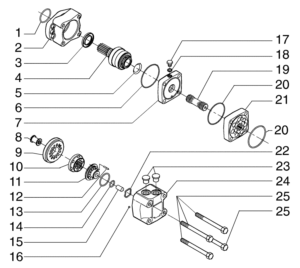 Схема запчастей Case 865B - (08-66[01]) - REDUCTION GEAR HYDRAULIC MOTOR (08) - HYDRAULICS