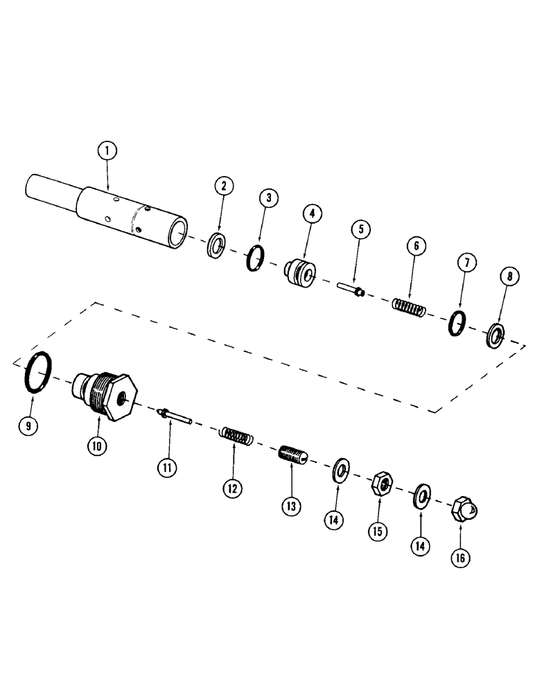 Схема запчастей Case 980 - (158) - MAIN RELIEF CARTRIDGE (07) - HYDRAULIC SYSTEM