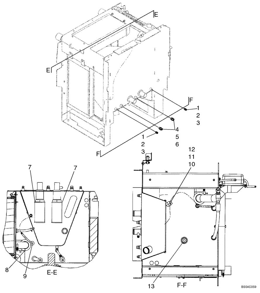 Схема запчастей Case 721D - (08-02) - HYDRAULIC RESERVOIR - FILTER (08) - HYDRAULICS