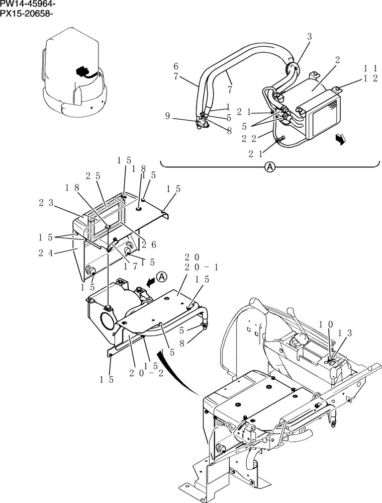 Схема запчастей Case CX31B - (282-01[1]) - HEATER ASSY (WITH HEATER) (00) - GENERAL & PICTORIAL INDEX