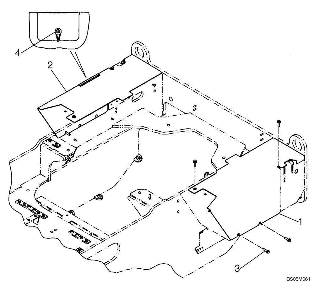 Схема запчастей Case 821E - (09-16) - COVERS - BATTERY BOX - EUROPE (09) - CHASSIS