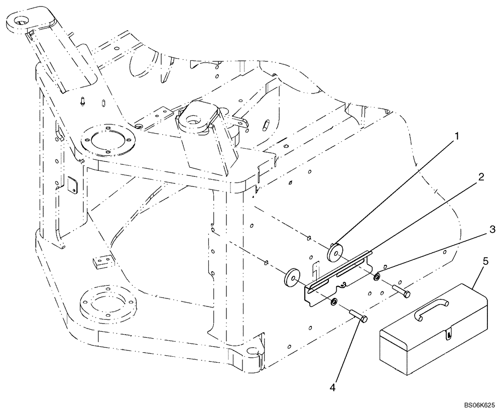 Схема запчастей Case 921E - (09-90) - TOOL BOX (09) - CHASSIS