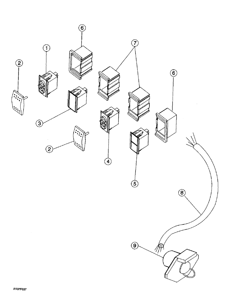 Схема запчастей Case 300CM - (9-18) - ELECTRICAL CONTROL PANEL - 300CM 