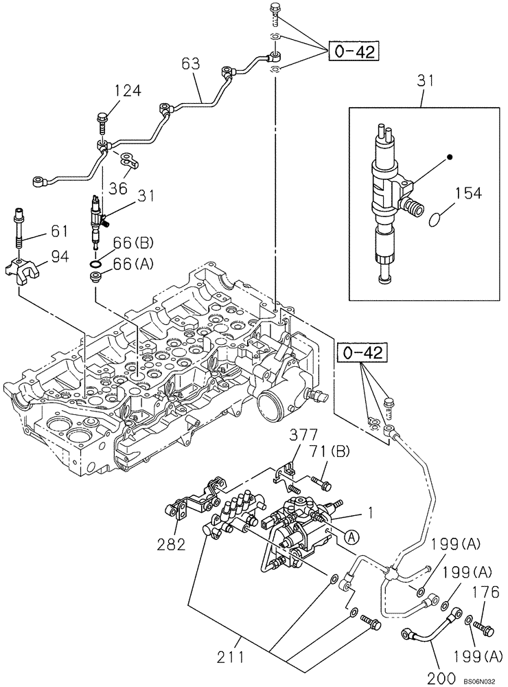 Схема запчастей Case CX225SR - (03-04) - FUEL INJECTION PUMP (03) - FUEL SYSTEM