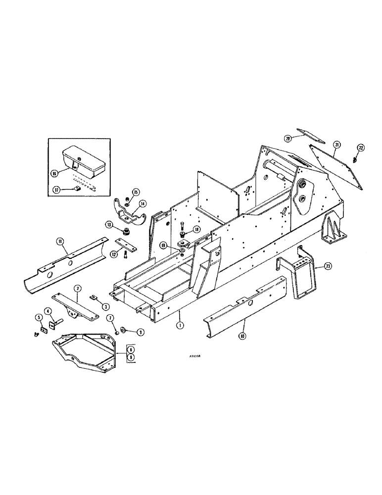 Схема запчастей Case W10E - (146) - CHASSIS, ENGINE MOUNTS AND RELATED PARTS (09) - CHASSIS