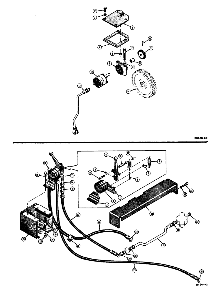 Схема запчастей Case 310C - (164) - C-12 WINCH HYDRAULIC PUMP (07) - HYDRAULIC SYSTEM