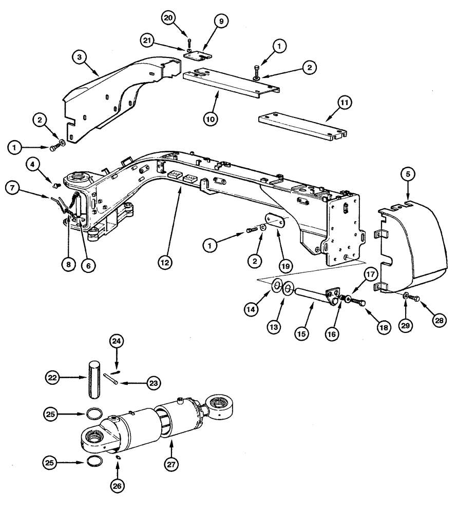 Схема запчастей Case 865 - (09.01[00]) - FRONT CHASSIS (09) - CHASSIS