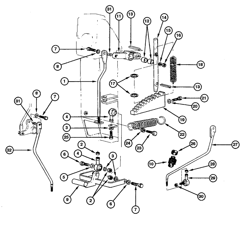 Схема запчастей Case 865 - (09.05[00]) - OPERATORS CONSOLE LEVERS (09) - CHASSIS