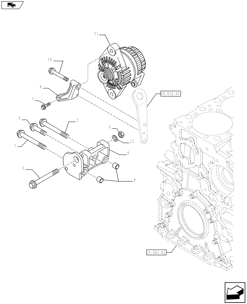 Схема запчастей Case F2CE9684C E017 - (55.301.02) - ALTERNATOR (504383663) (06) - ELECTRICAL SYSTEMS