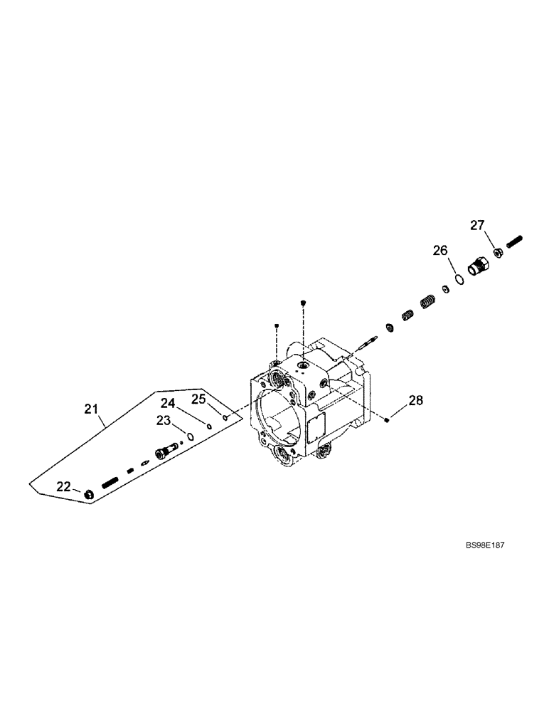 Схема запчастей Case 686GXR - (8-46) - 317029A1 PUMP ASSY (ALL 686G MODELS; BSN 686GXR JFE0001848; 688G JFE0003613) (08) - HYDRAULICS