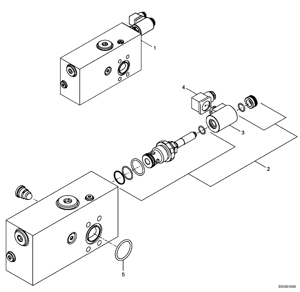 Схема запчастей Case 330B - (43N00000003[001]) - VALVE BLOCK ASSY, STEERING (8998340959) (09) - Implement / Hydraulics / Frame / Brakes