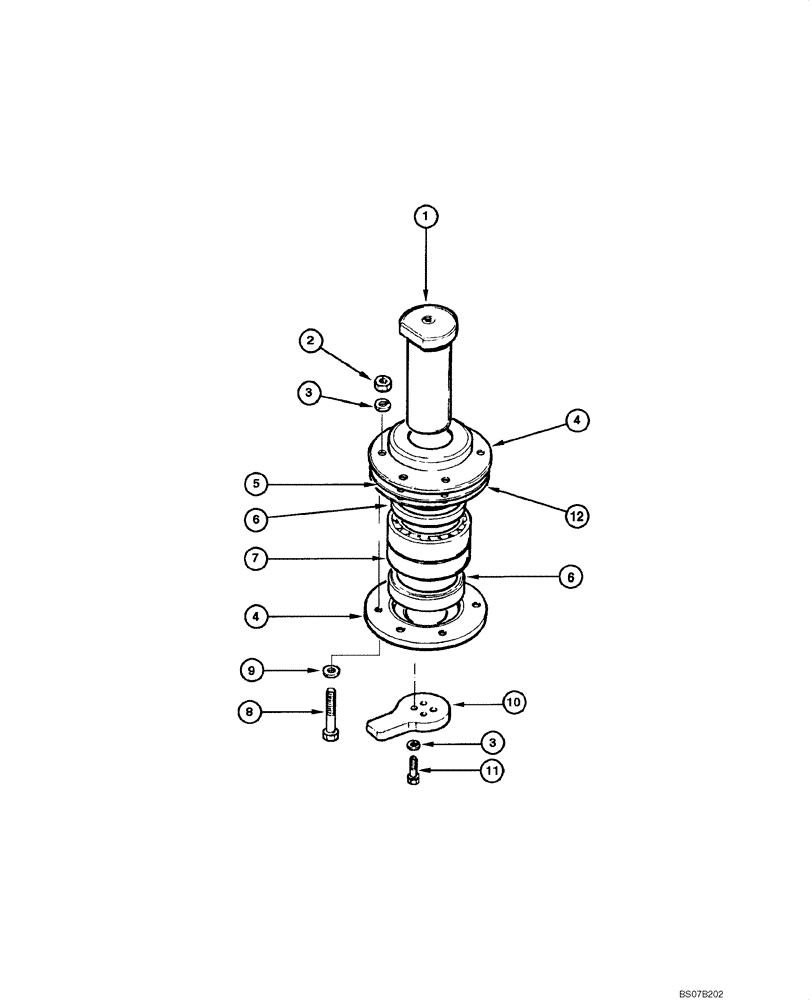 Схема запчастей Case 885 - (09.04[00]) - UPPER ARTICULATION - ASSEMBLY (09) - CHASSIS