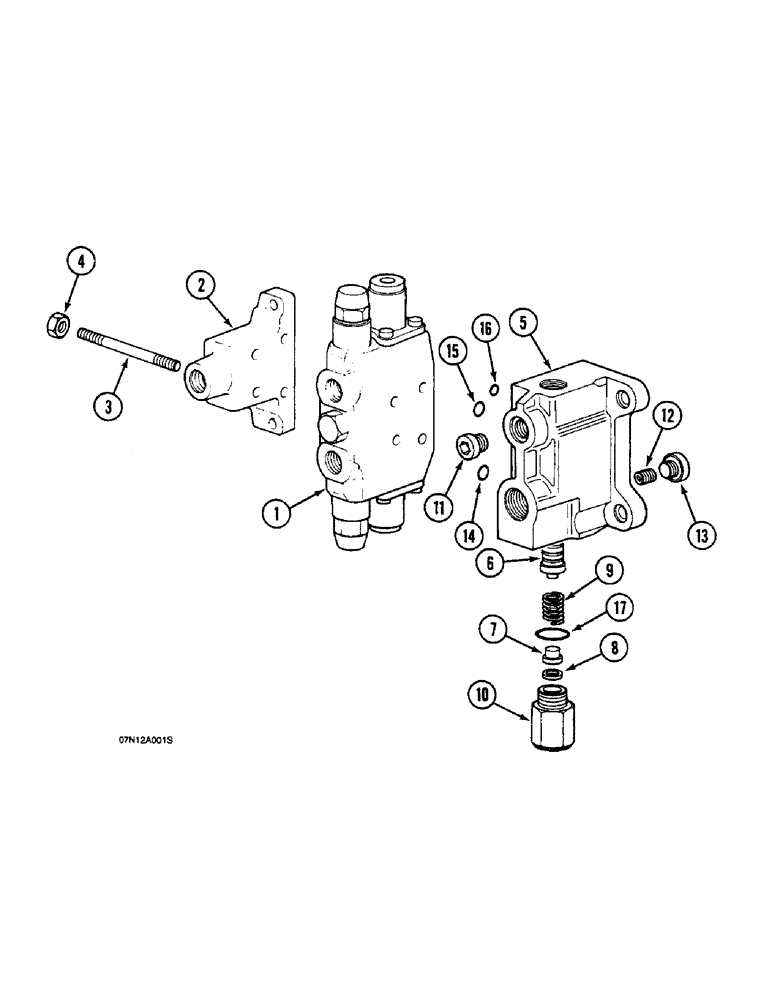 Схема запчастей Case 1088 - (8F-14) - CONTROL VALVE FOR OPTIONS, P.I.N. FROM 19801 TO XXXXX (08) - HYDRAULICS