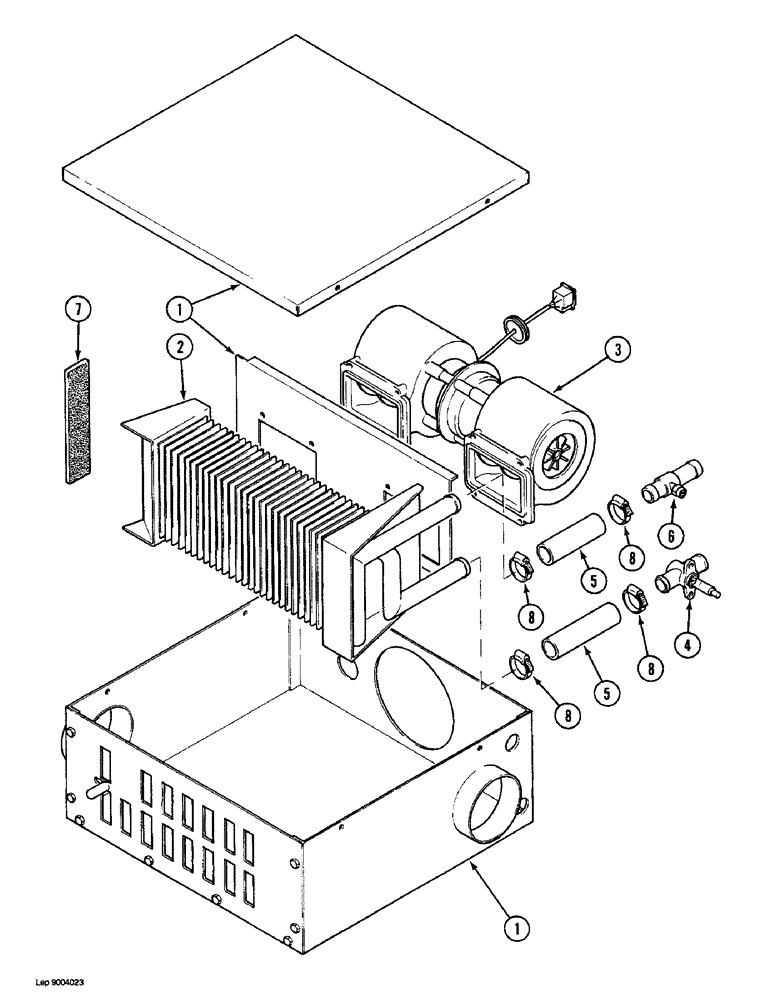 Схема запчастей Case 1088 - (4-32) - CAB HEATER, SCHNEEBELI - CHABAUD IF USED (04) - ELECTRICAL SYSTEMS