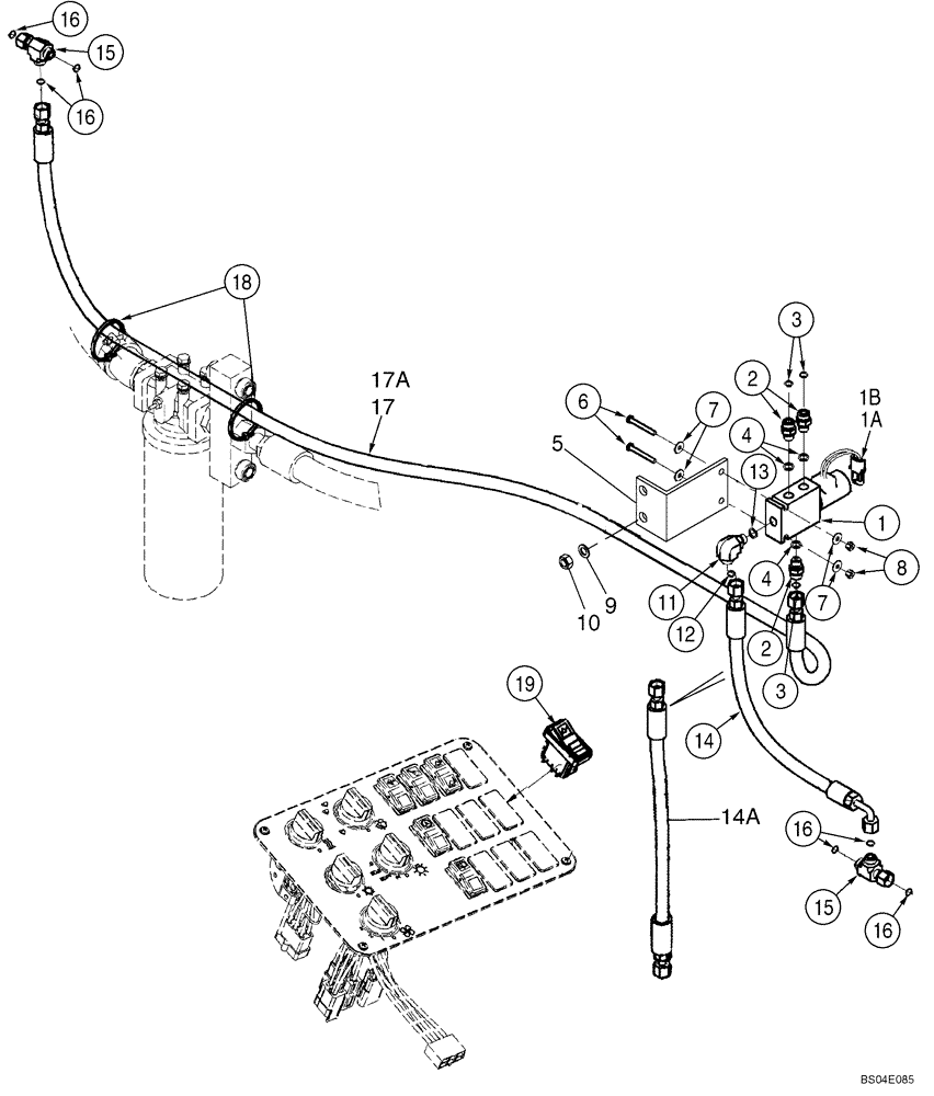 Схема запчастей Case 621D - (08-07) - HYDRAULICS - COUPLER LOCKING (08) - HYDRAULICS