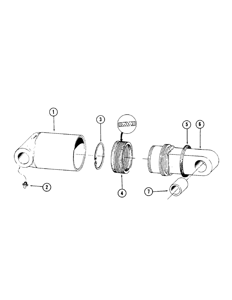 Схема запчастей Case 40 - (216) - LEVELER CYLINDER, (6.25" ID X 4.70" STROKE) (35) - HYDRAULIC SYSTEMS