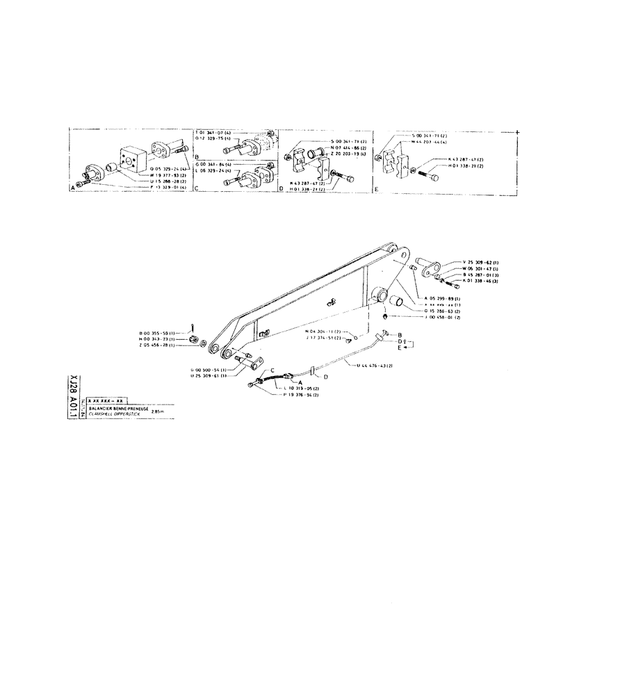 Схема запчастей Case 160CKS - (288) - CLAMSHELL DIPPERSTICK (14) - DIPPERSTICKS