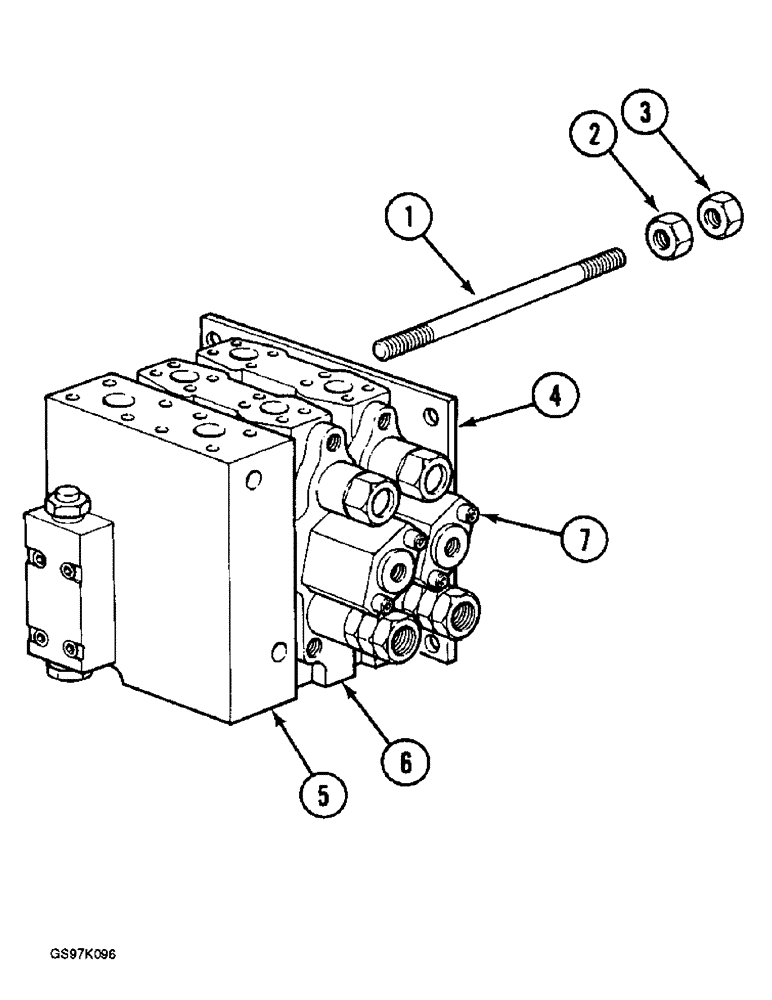 Схема запчастей Case 888 - (7-12) - DRIVE CONTROL VALVE (07) - BRAKES