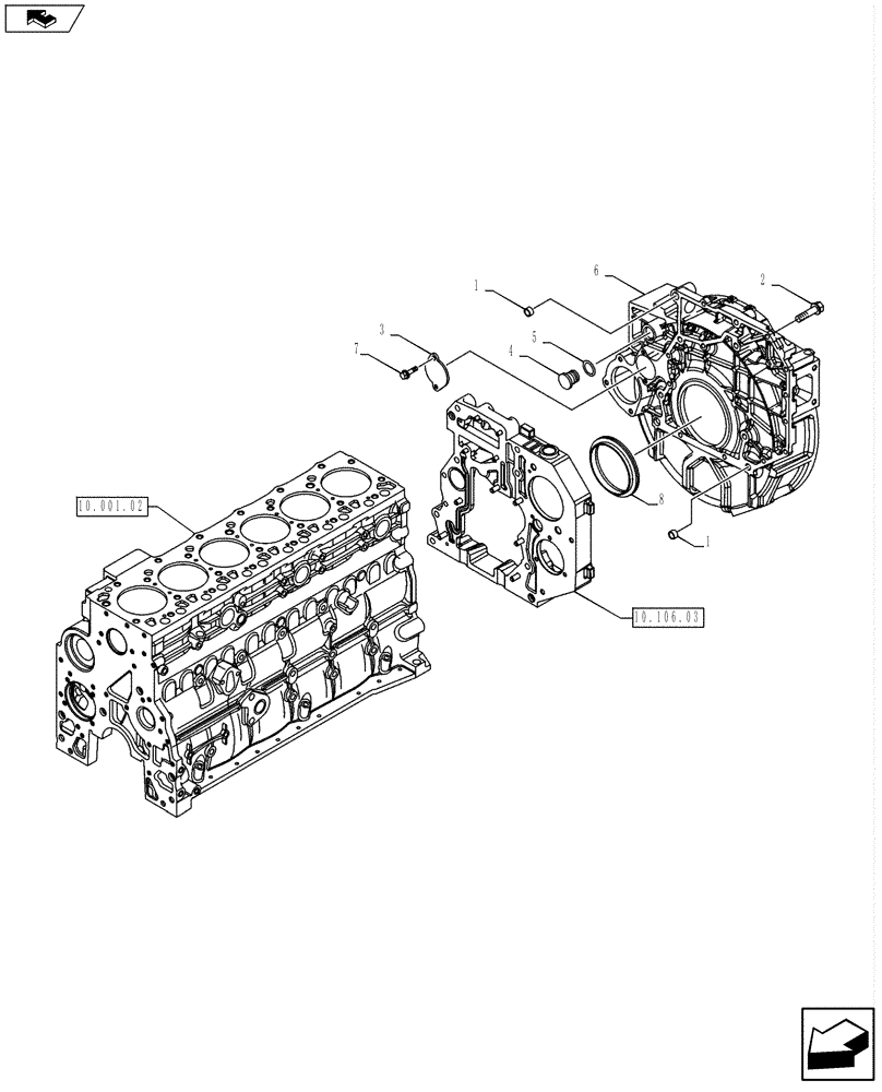 Схема запчастей Case 721F - (10.103.03) - FLYWHEEL (504038705) (10) - ENGINE